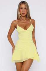 I Picked You Mini Dress Lemon