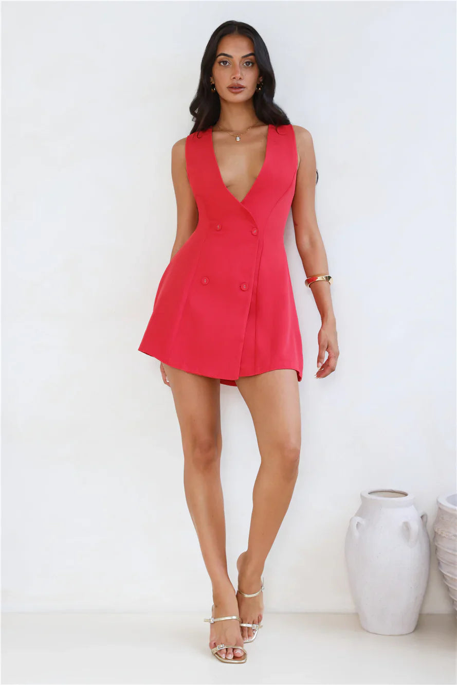 Office Chic Tailored Mini Dress