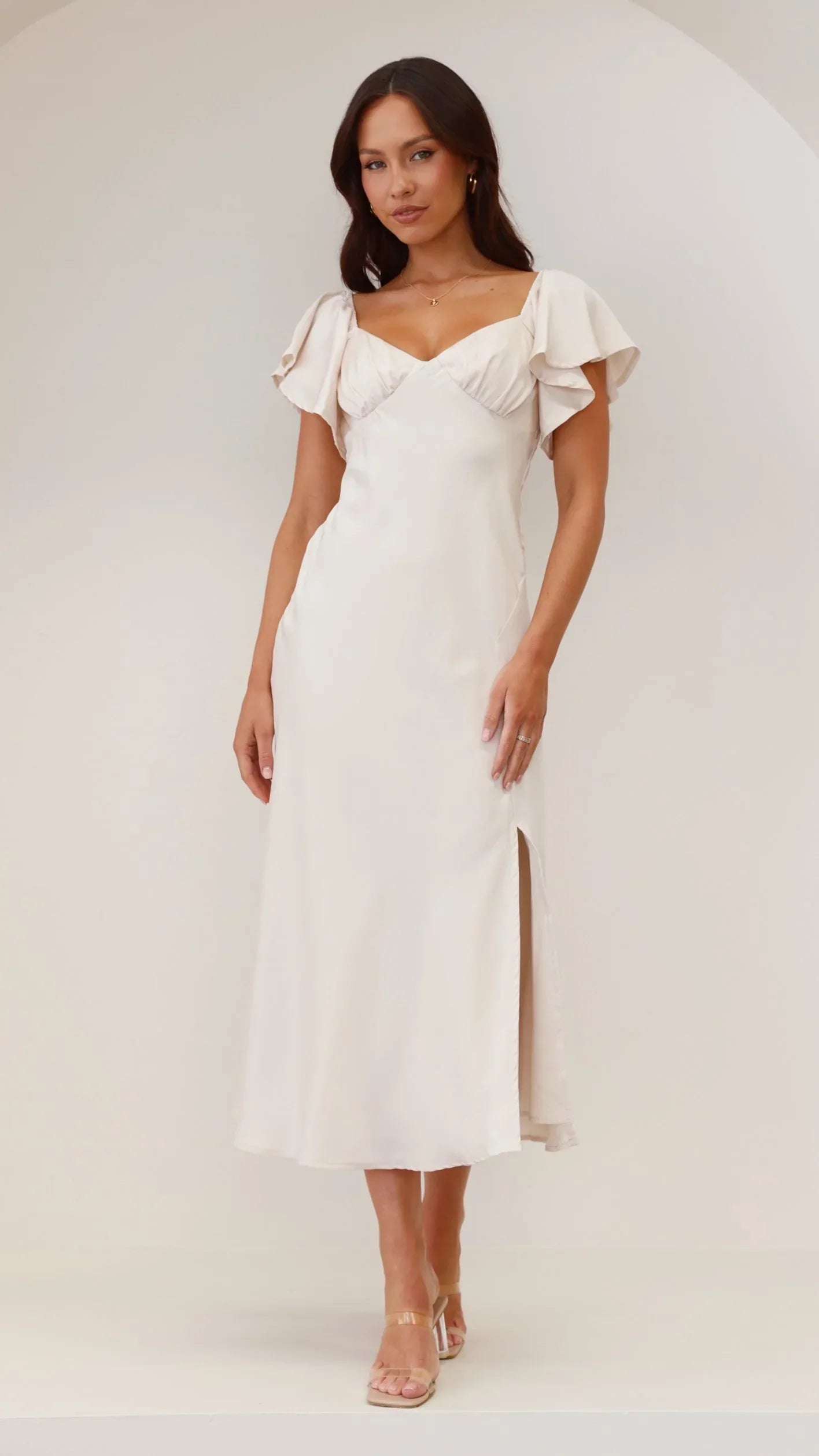 Louisa Midi Dress - Ivory