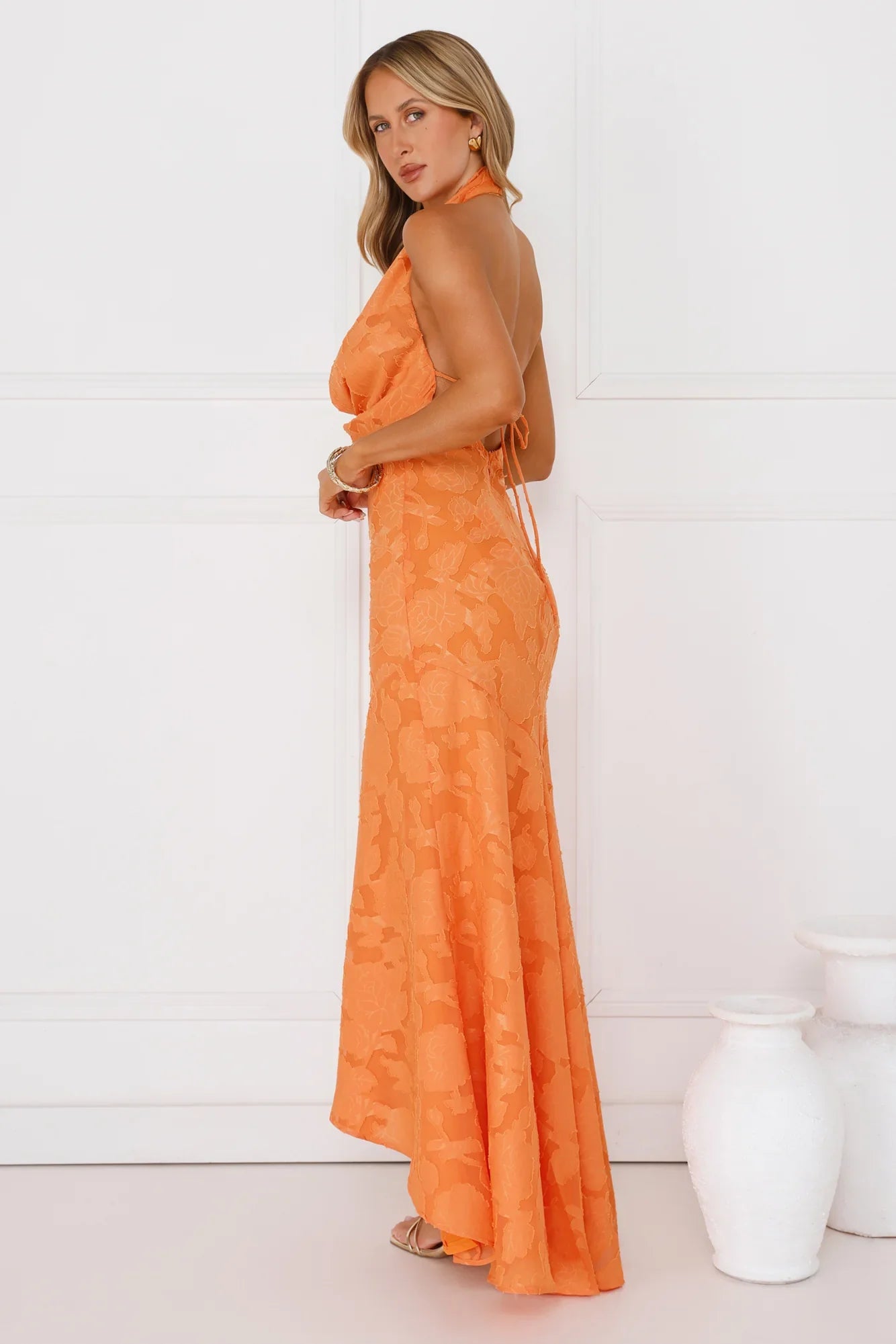 Garden Gems Halter Maxi Dress
