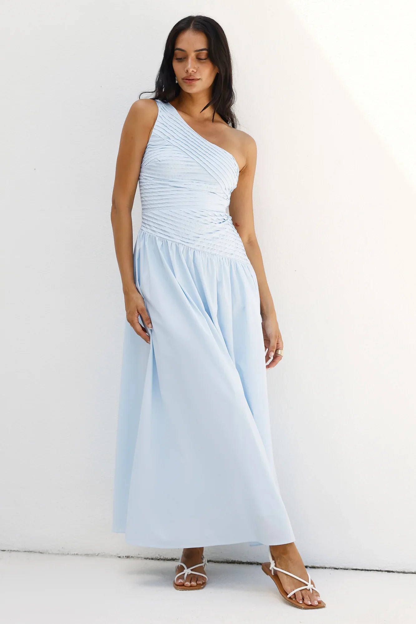 Seashell Moments One Shoulder Maxi Dress
