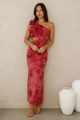 Mystique Beauty One Shoulder Maxi Dress
