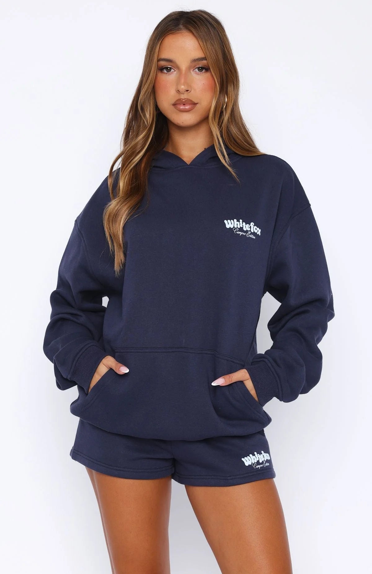 High Above Oversized Hoodie Navy