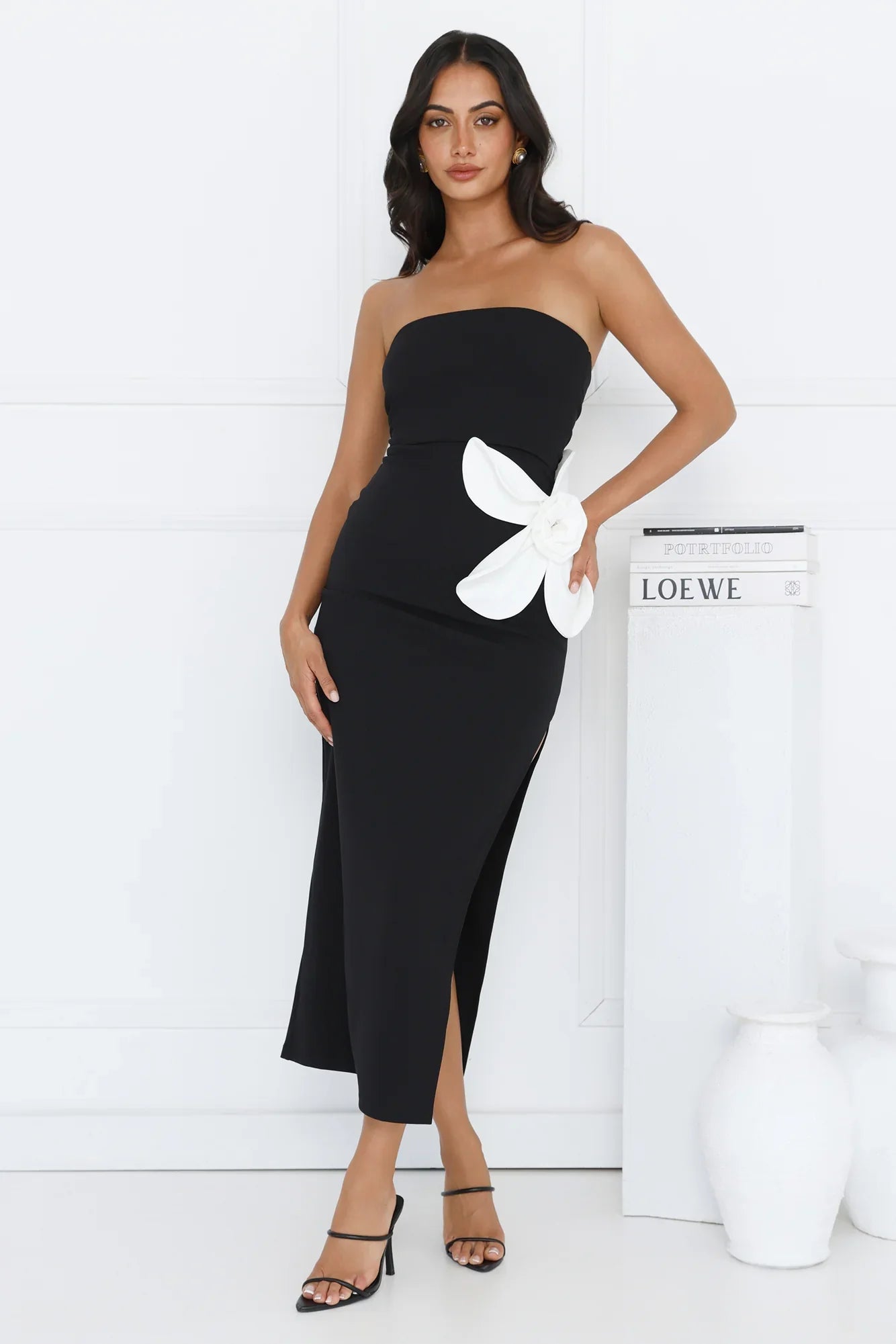 Elisandra Strapless Midi Dress
