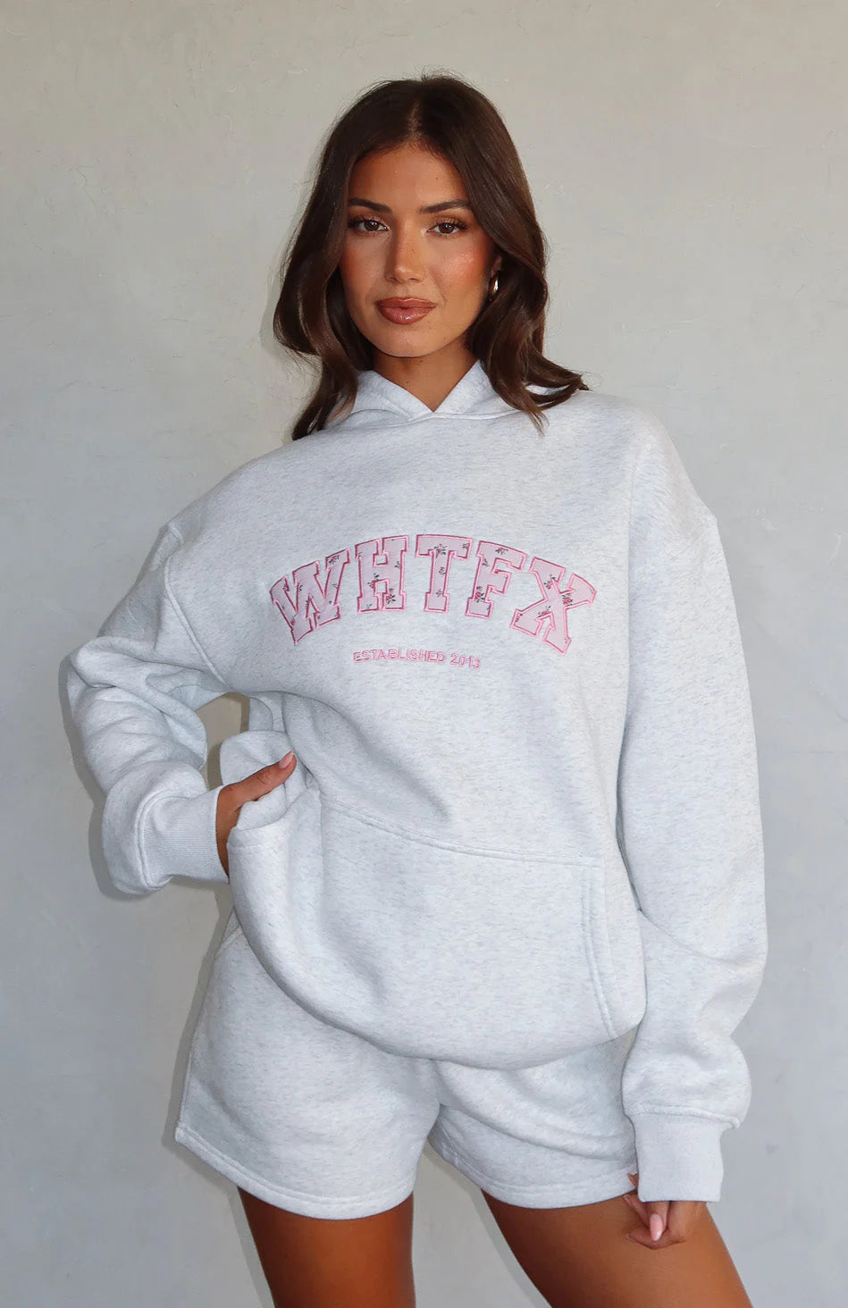 Sweet Sweet Moments Oversized Hoodie Grey Marle