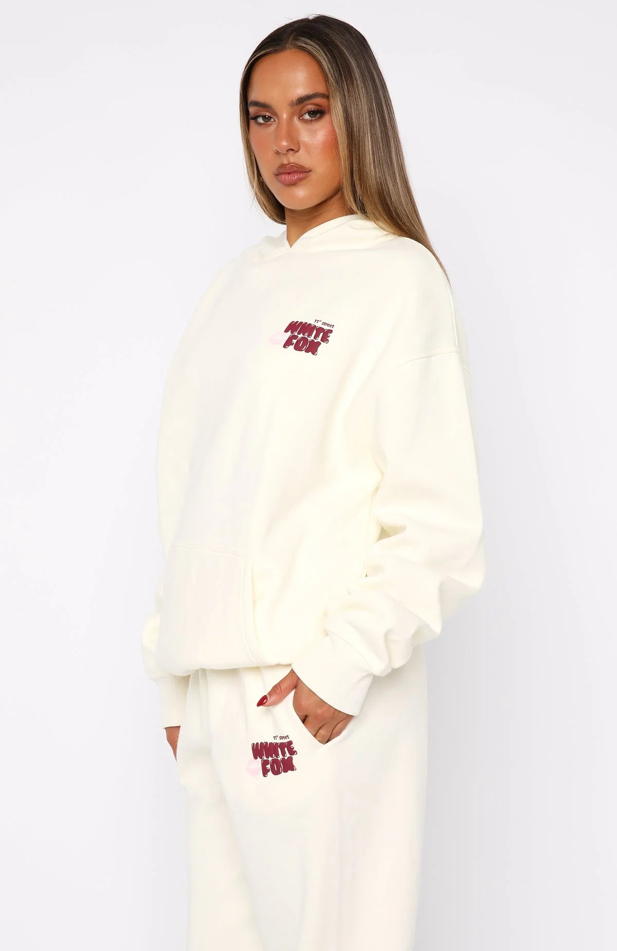11th Street Sweet Kisses Oversized Hoodie Cake Batter