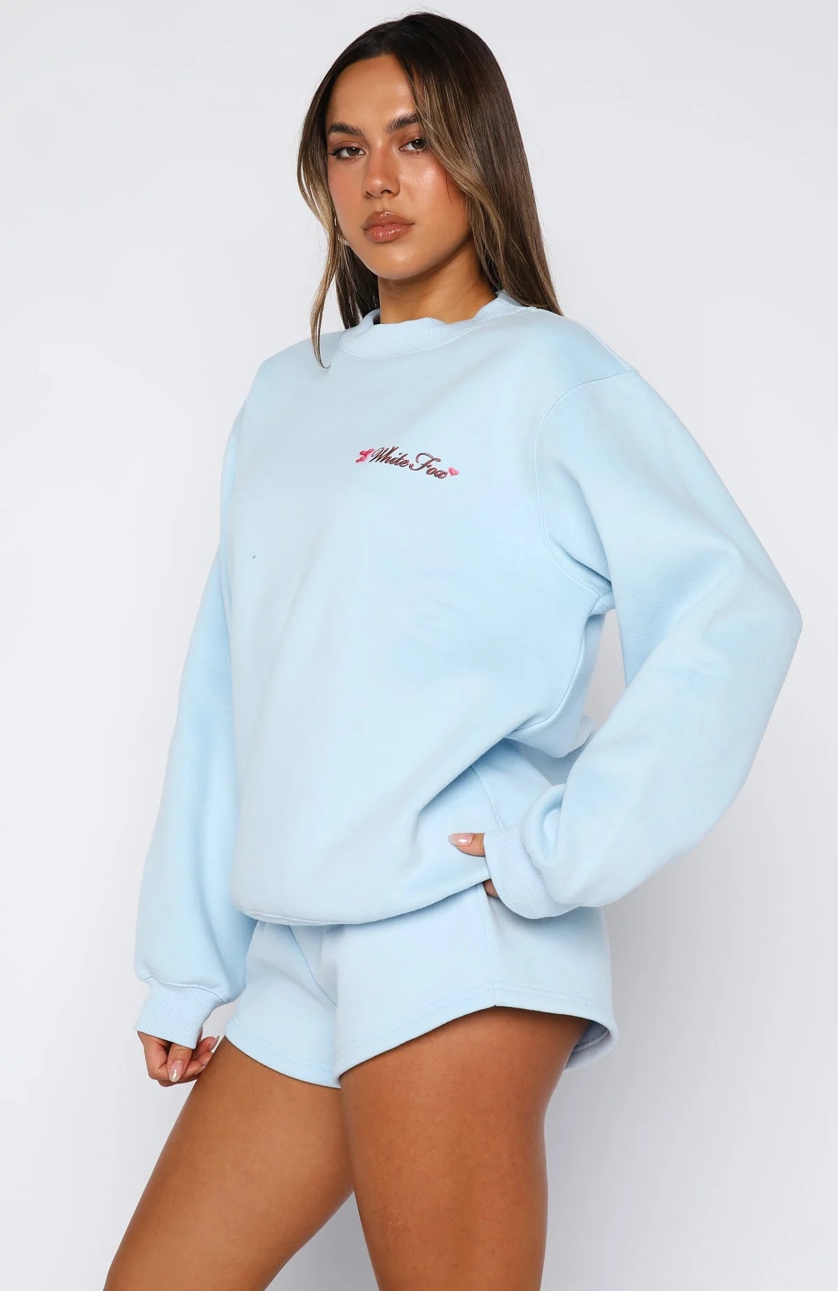 Trouble Maker Oversized Sweater Baby Blue
