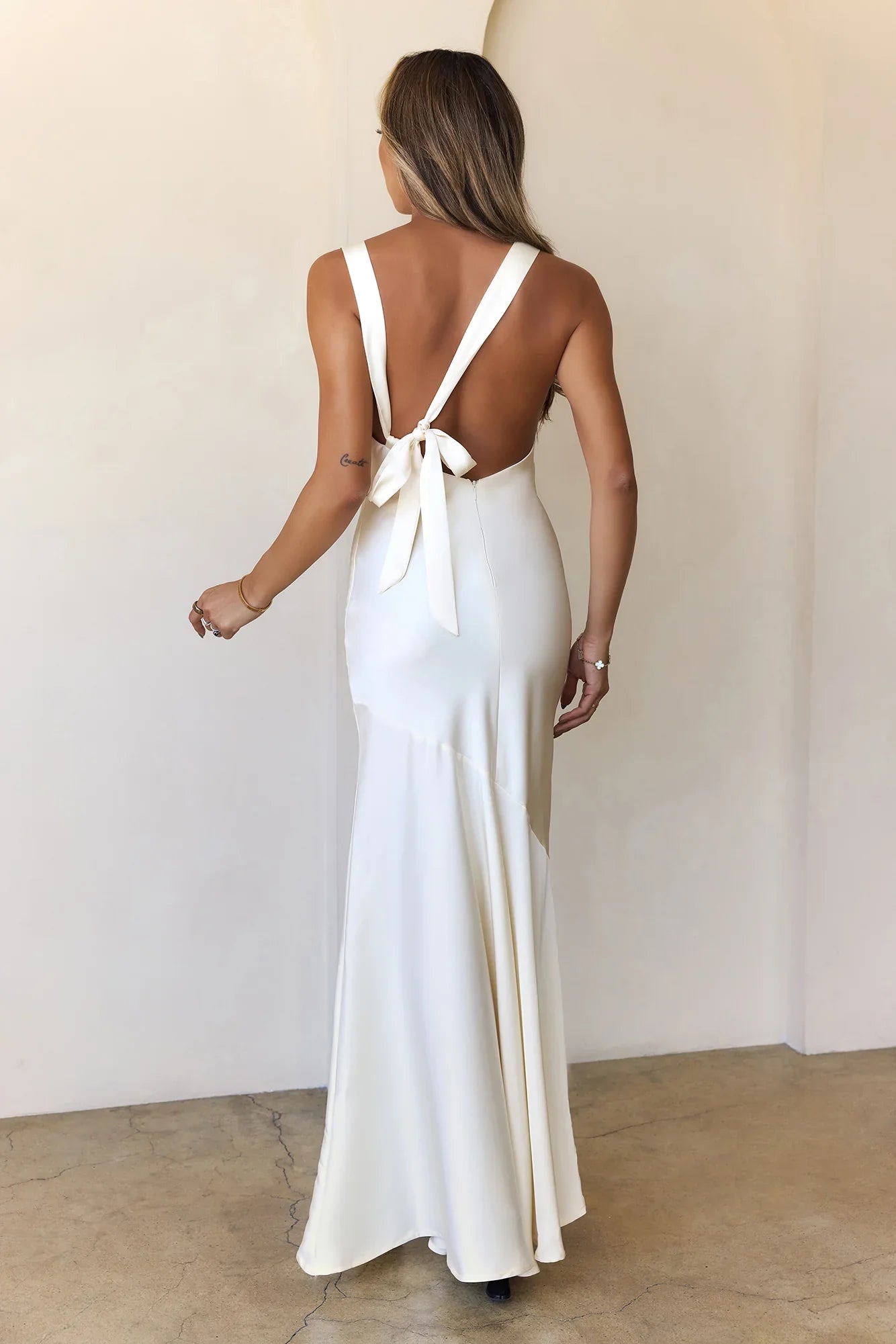 Bespoke Beauty Satin Maxi Dress