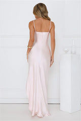Rosewater Kiss Satin Maxi Dress