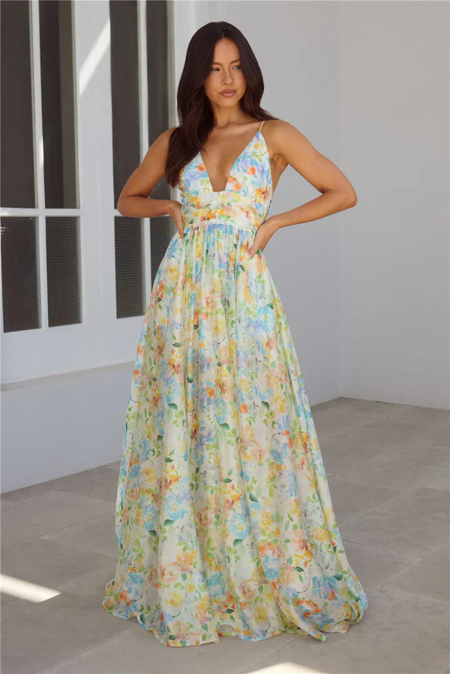 Buttercup Fields Maxi Dress Print