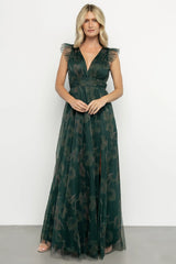 Adelyn Maxi Dress | Green Floral