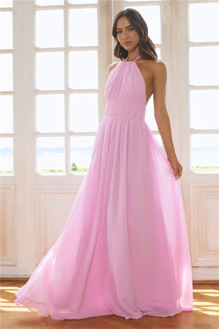 Luxuriously Stylish Halter Maxi Dress