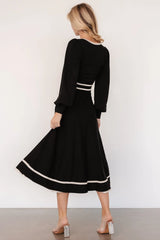 Winslet Knit Dress | Black + Cream