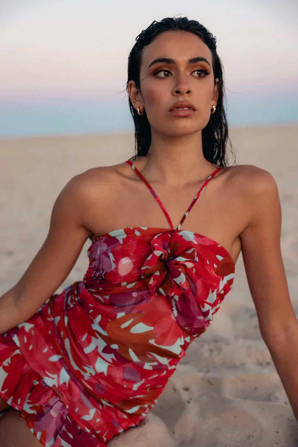 Zuri Rosette Mini Dress