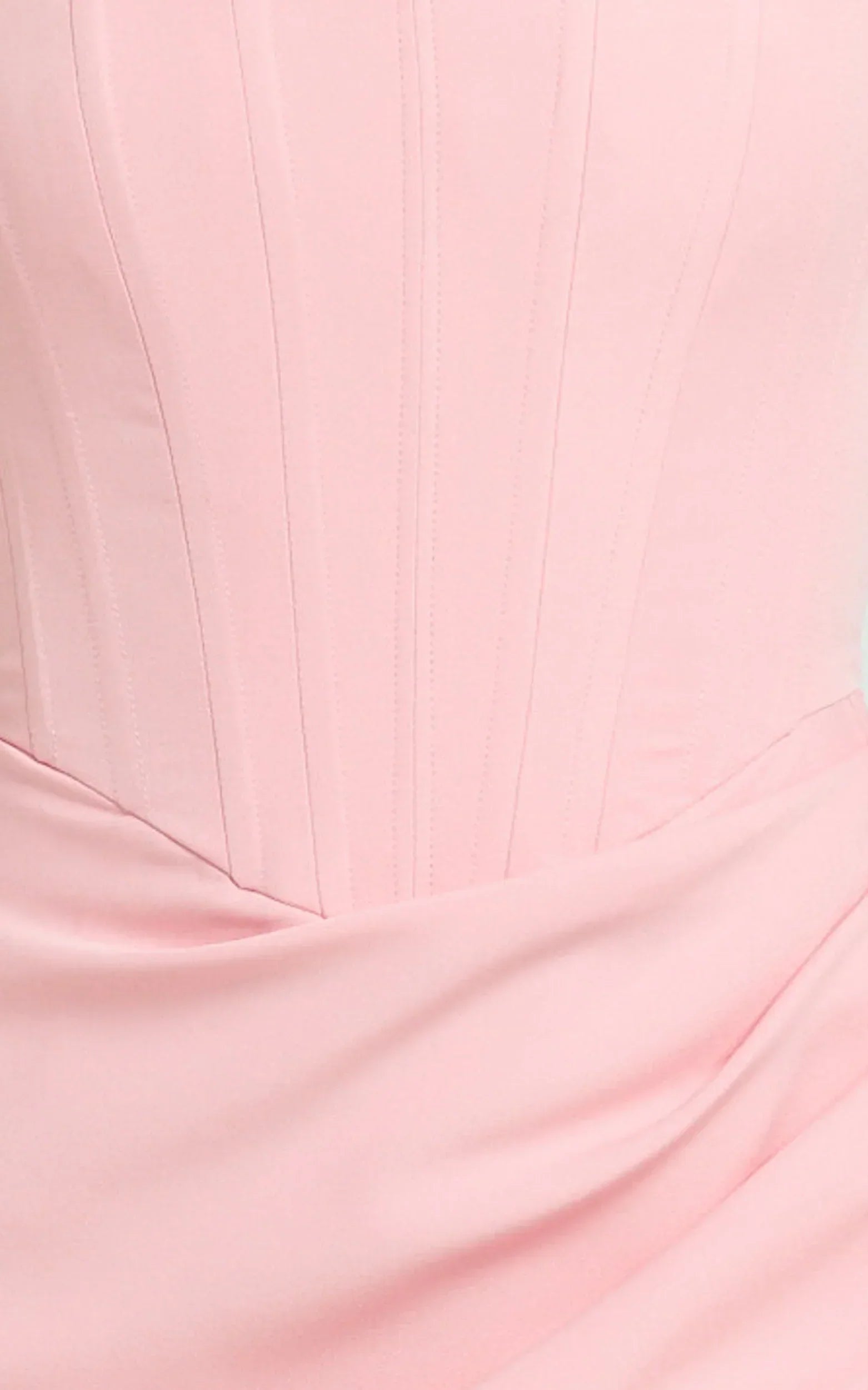 Avery Mini Dress Strapless Corset Bodice Draped Dress in Pink