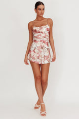 Well Versed Pleated Mini Dress Rose
