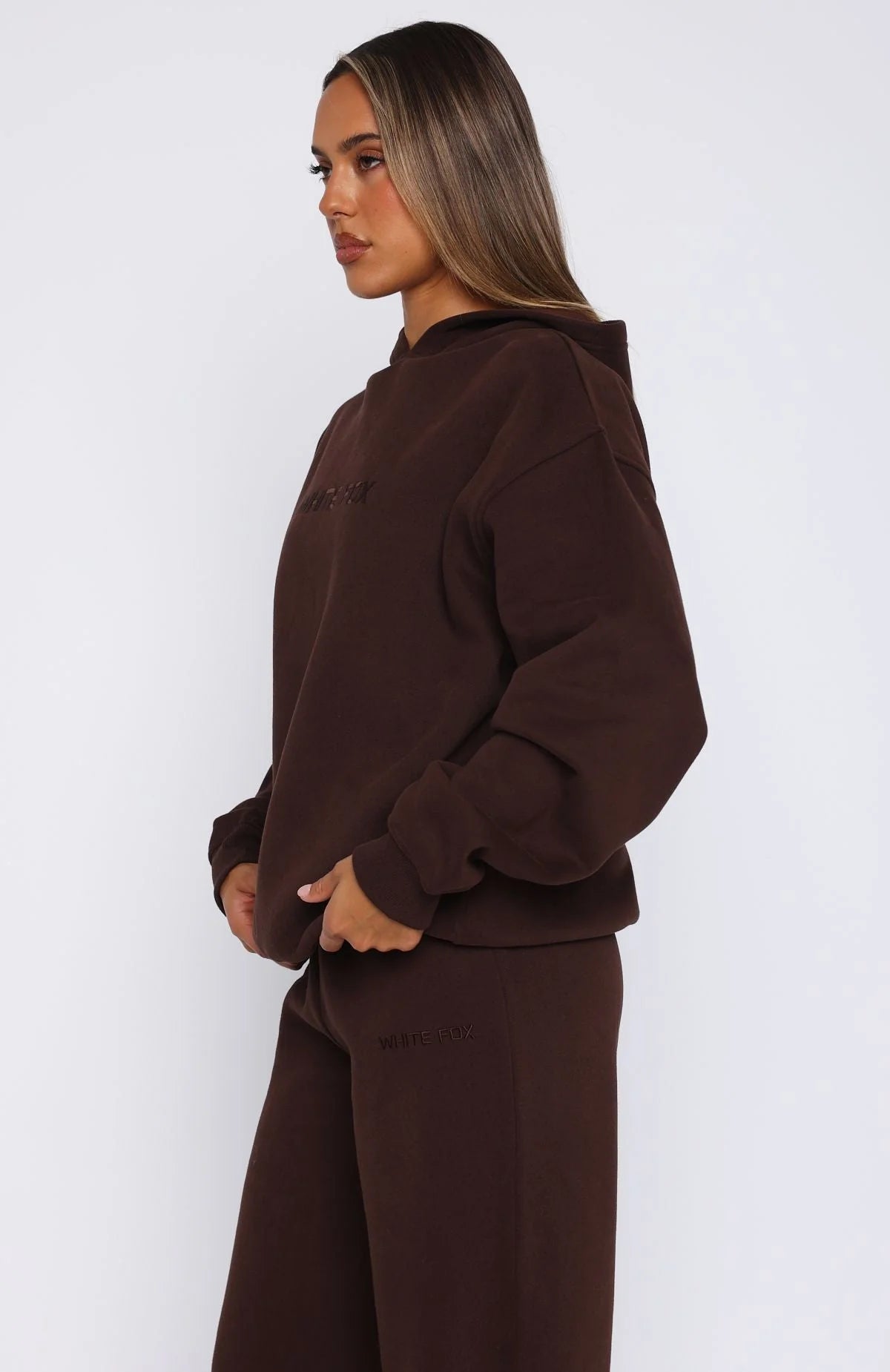 Stay Lifted Oversized Hoodie Bitter Chocolate