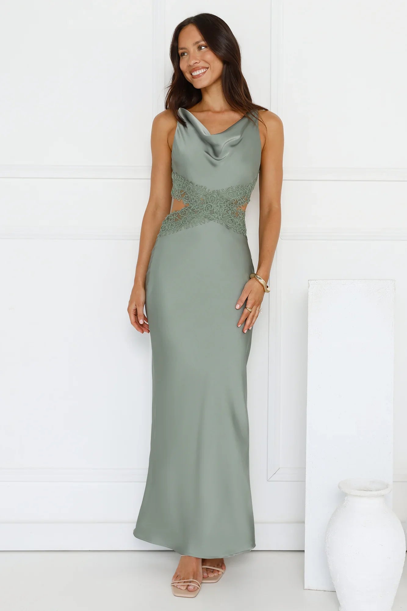 Satin Embrace Maxi Dress