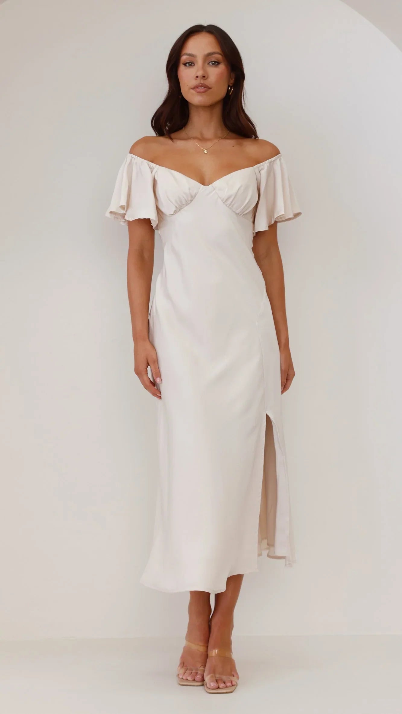 Louisa Midi Dress - Ivory